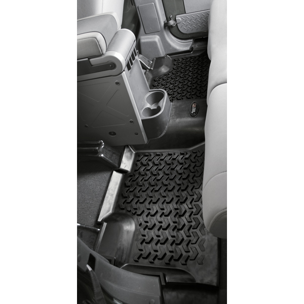 ALL TERRAIN FLOOR LINER 2ND ROW, BLACK, RUGGED RIDGE, JEEP WRANG